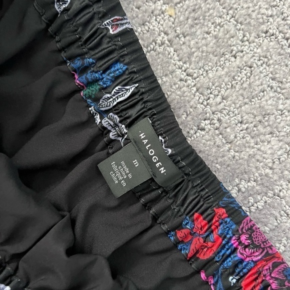 Halogen Pleated Multi-Color Metallic Threads Floral Skirt - Picture 5 of 5